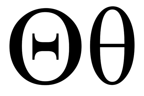 symbol theta greek letter meaning sign science alphabet its cross mythologian upside down saint